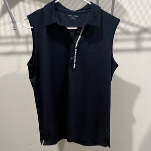 Tory Sport Sleeveless Polo Tank Top - Navy